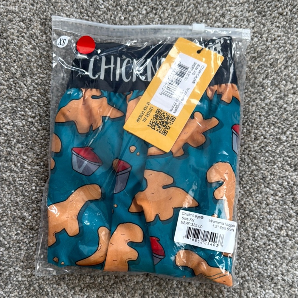 Blue and Orange Athletic Shorts with Fun Dinosaur Print